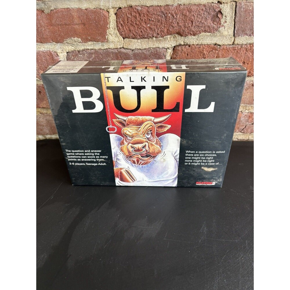 New Vintage 1992 Talking Bull Trivia Game By Pastime Games 3-6 Players Sealed
